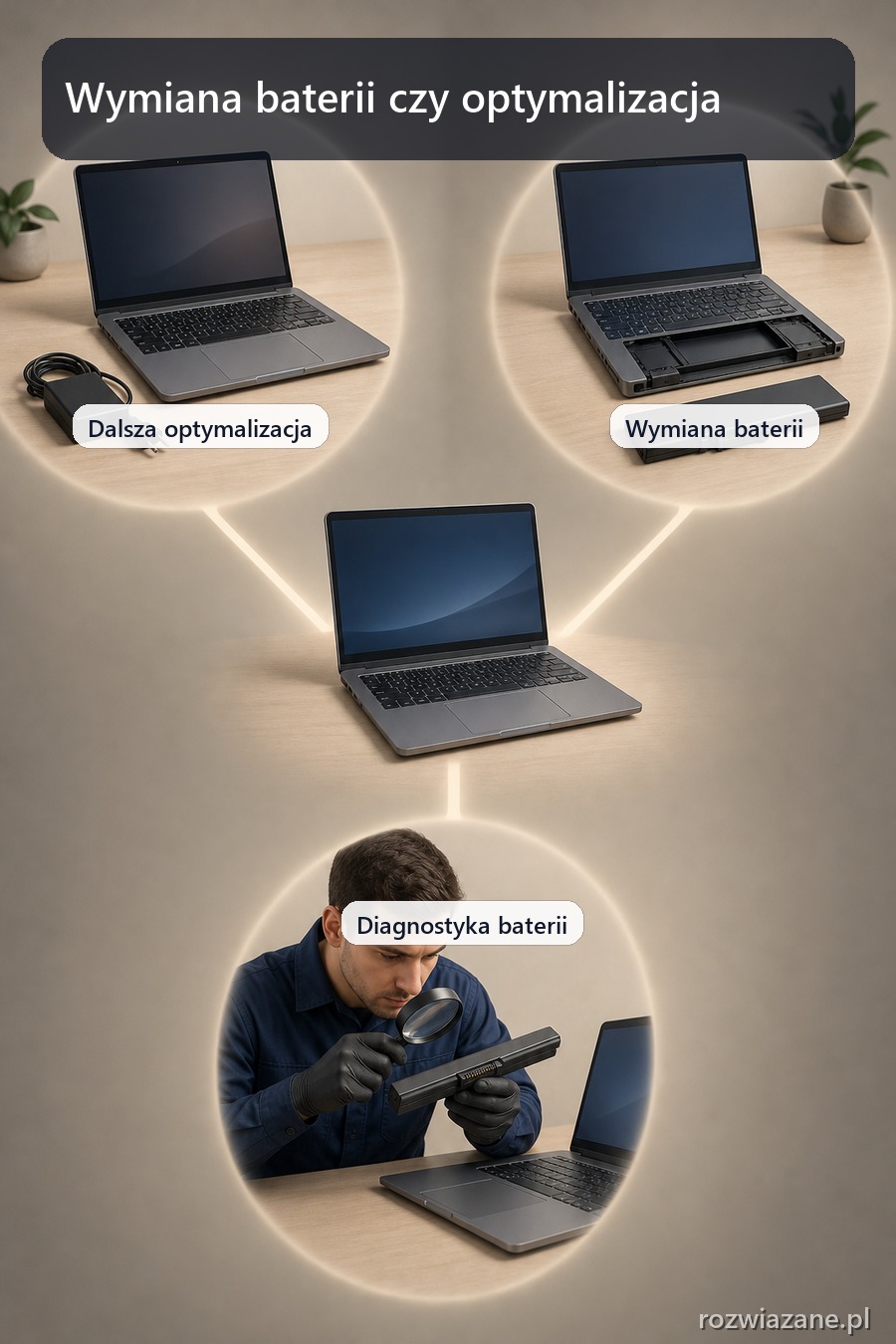 Laptop i trzy drogi: optymalizacja ustawień, wymiana baterii lub diagnostyka